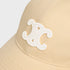 Celine TRIOMPHE BASEBALL CAP IN WASHED COTTON MACADAMIA